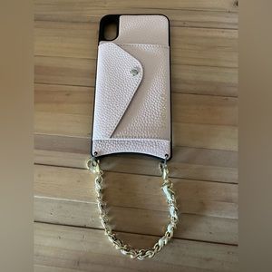 BANDOLIER PRIMROSE/SILVER SIDE SLOT for IPHONE 10xsmax. MAKE REASONABLE OFFER !